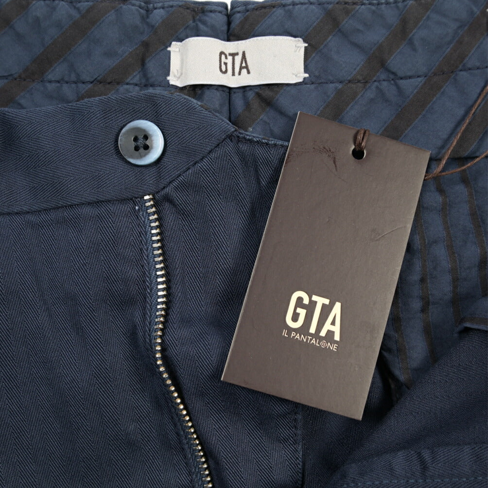 GTA “BYRON” ストレッチコットン ワンタックヘリンボーンパンツ / SLIM / メンズ