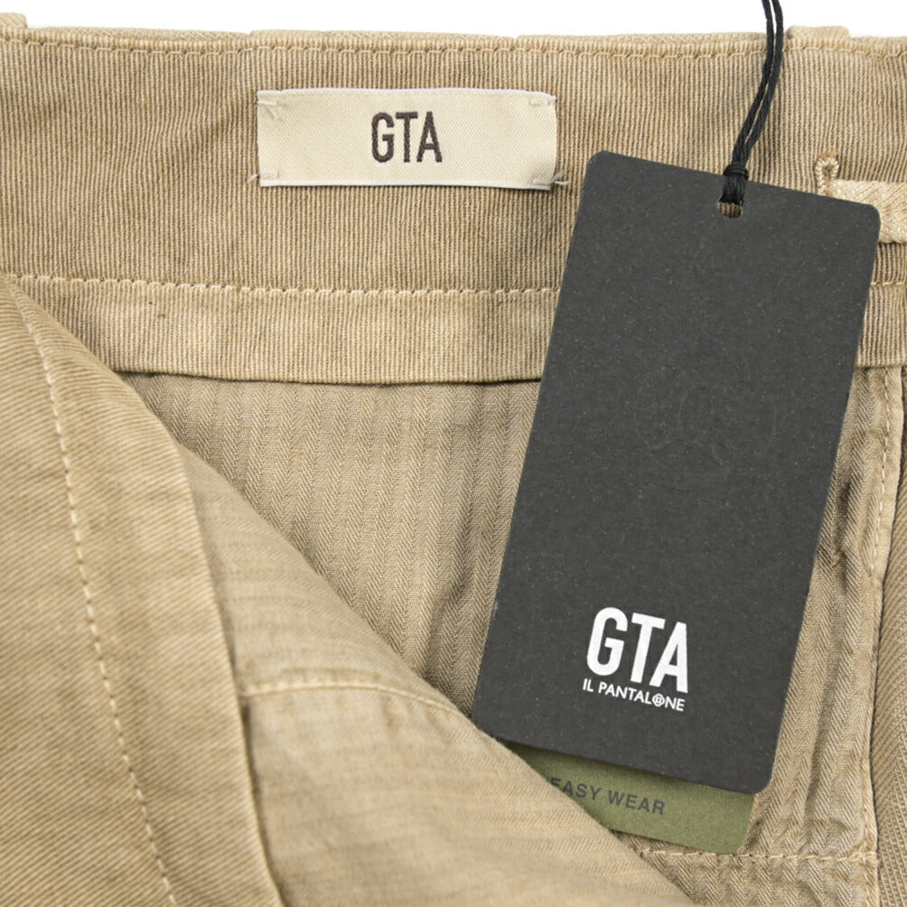 GTA “LORENZO” リネン混コットン ヘリンボーンカーゴパンツ / COMFORT / メンズ