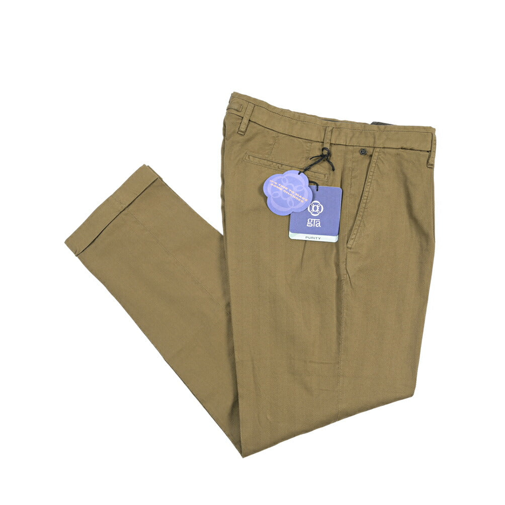 GTA “ALESSANDRO” ストレッチコットン ワンタックヘリンボーンパンツ / COMFORT / メンズ
