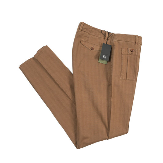 GTA “LORENZO” リネン混コットン ヘリンボーンカーゴパンツ / COMFORT / メンズ