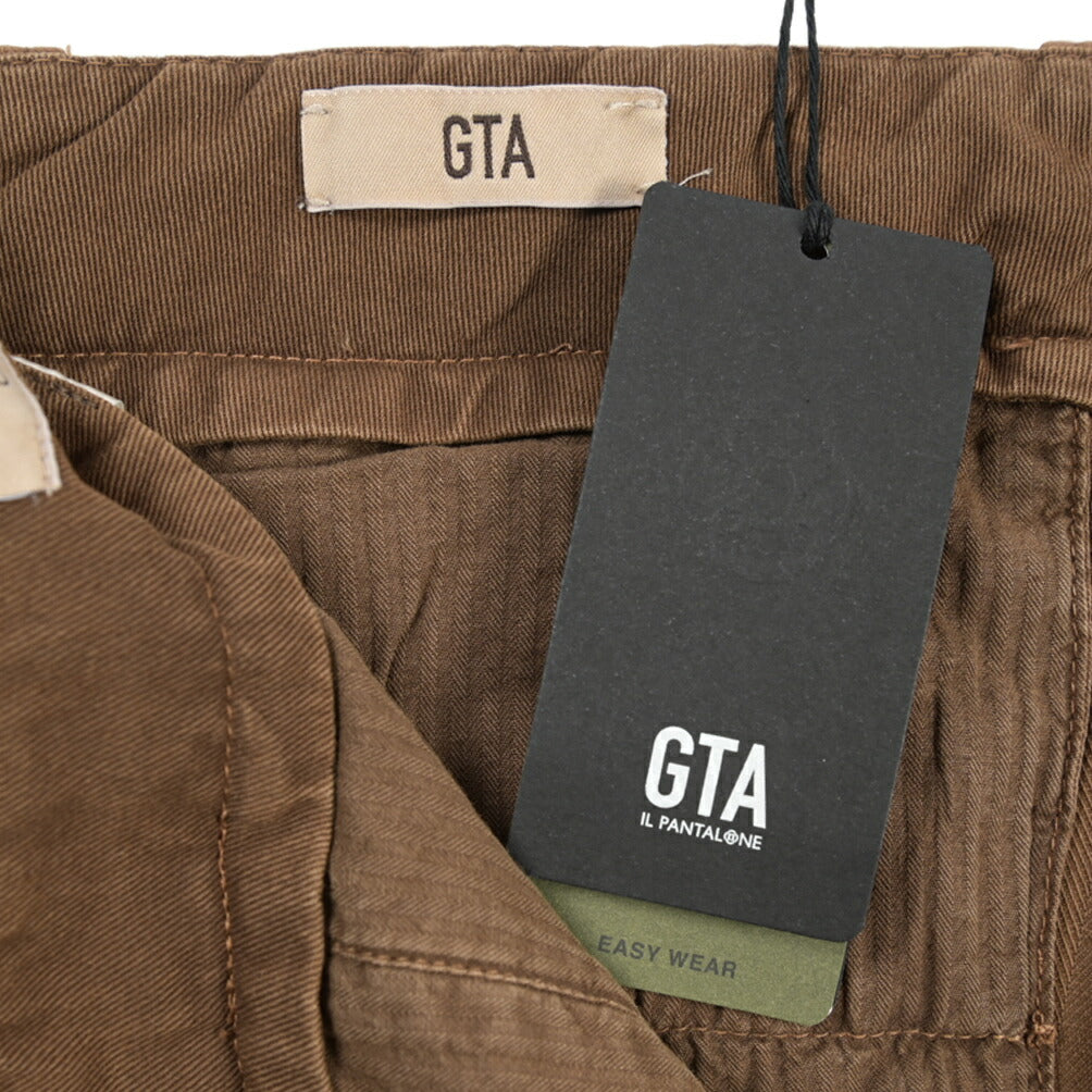 GTA “LORENZO” リネン混コットン ヘリンボーンカーゴパンツ / COMFORT / メンズ