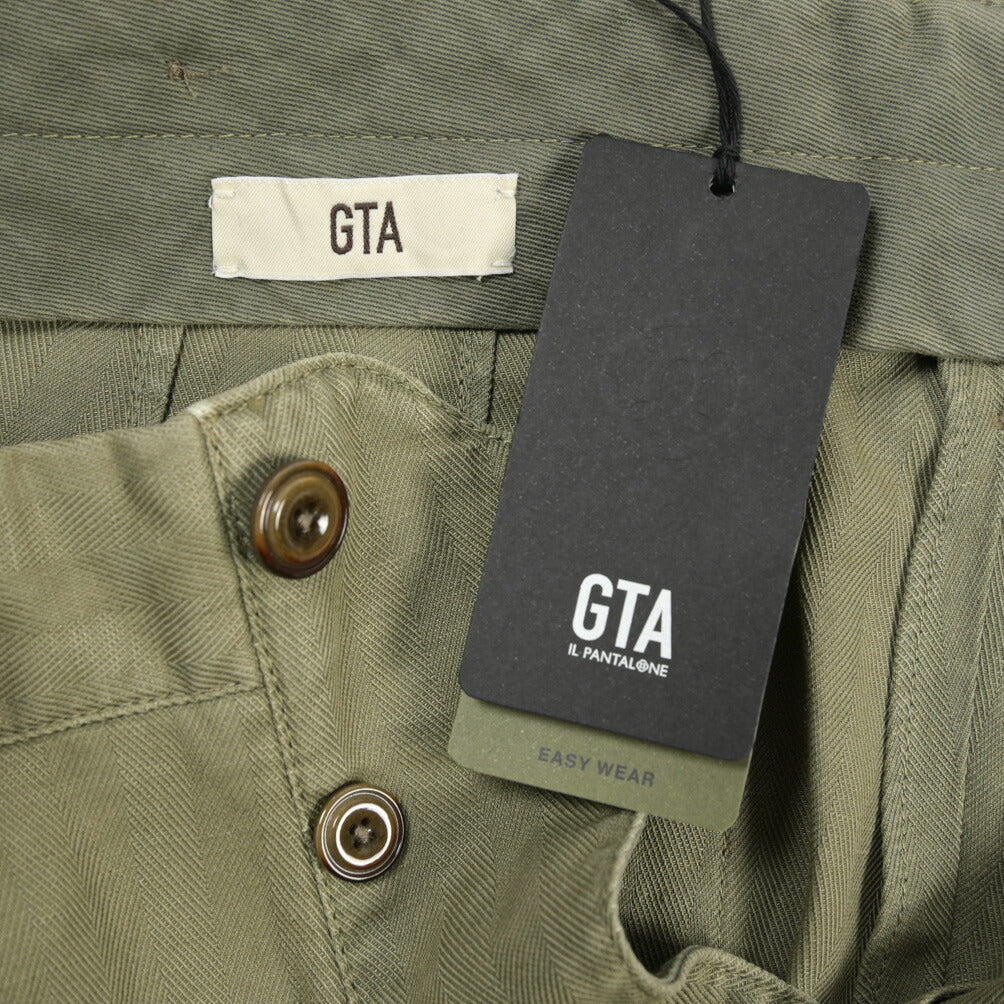 GTA “GIACOMO” リネン混コットン ヘリンボーンカーゴパンツ / COMFORT / メンズ
