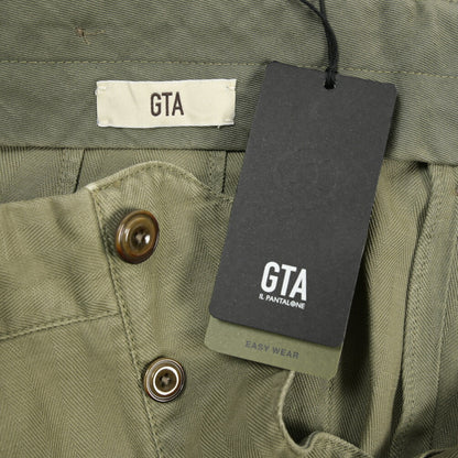 GTA “GIACOMO” リネン混コットン ヘリンボーンカーゴパンツ / COMFORT / メンズ