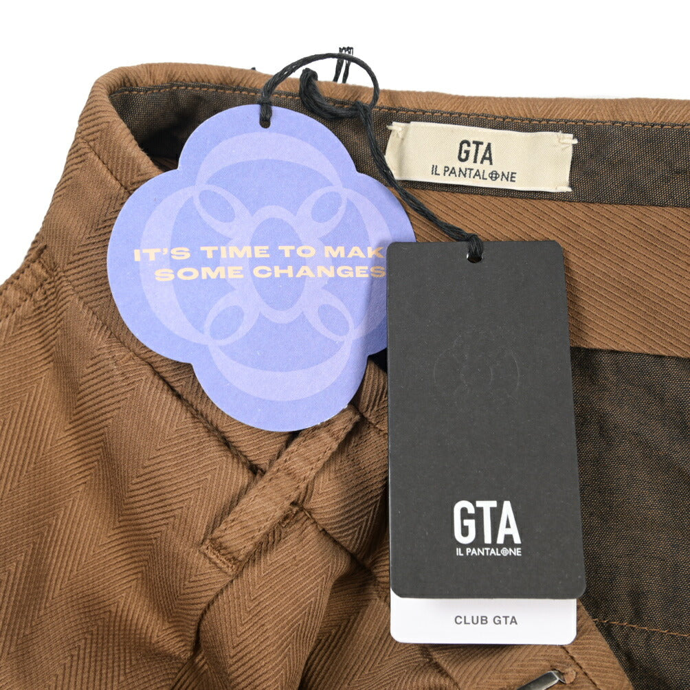 GTA “ALESSANDRO” ストレッチコットン ワンタックヘリンボーンパンツ / COMFORT / メンズ