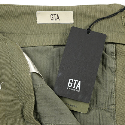 GTA “LORENZO CARGO” リネン混コットン ノータックカーゴパンツ / COMFORT / メンズ