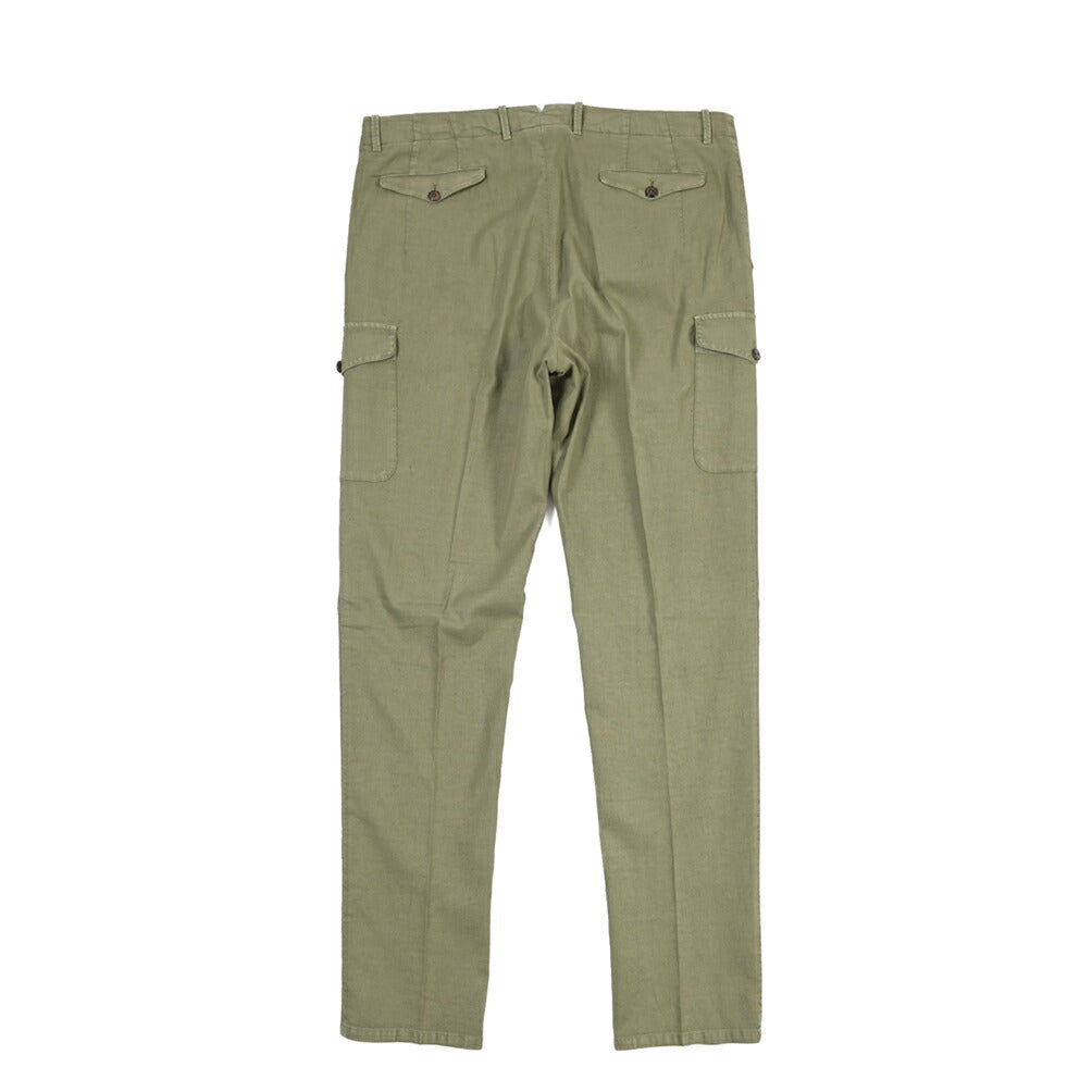 GTA “LORENZO CARGO” リネン混コットン ノータックカーゴパンツ / COMFORT / メンズ