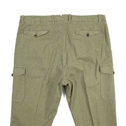 GTA “LORENZO CARGO” リネン混コットン ノータックカーゴパンツ / COMFORT / メンズ
