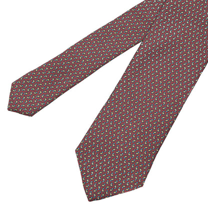 ETON シルク100% ペイズリー柄ネクタイ