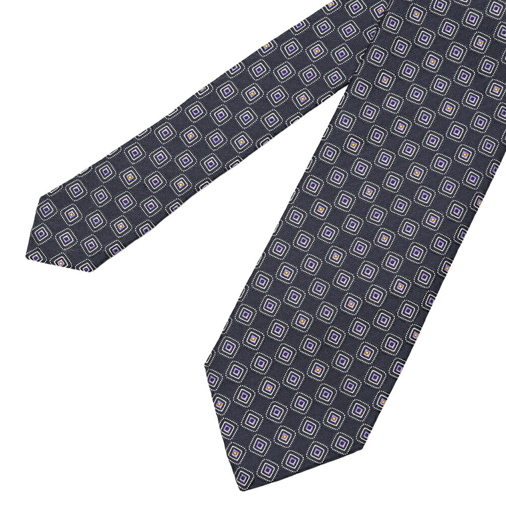 ETON シルク100% 小紋柄ネクタイ