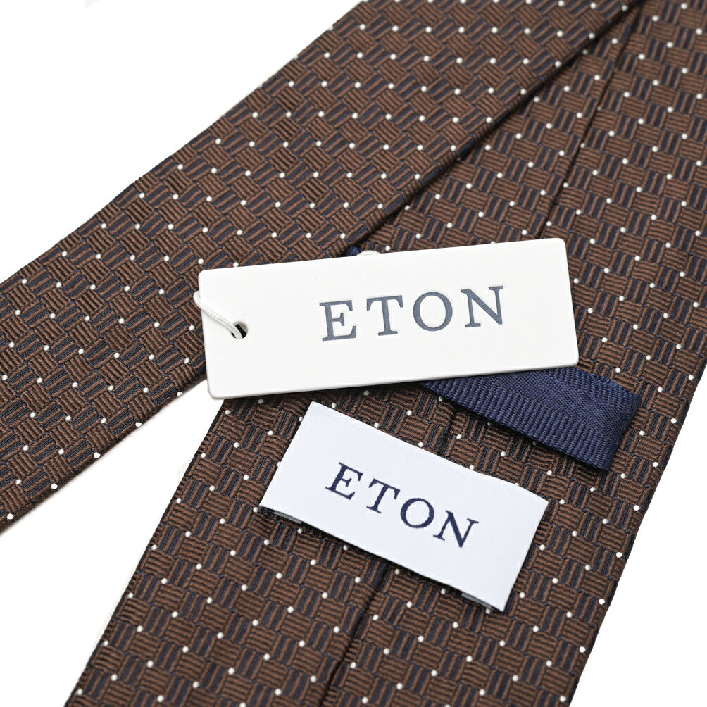 ETON シルク100% 総柄ネクタイ