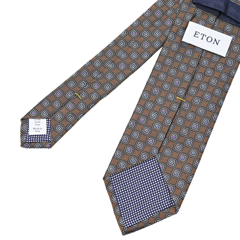 ETON シルク100% 小紋柄ネクタイ