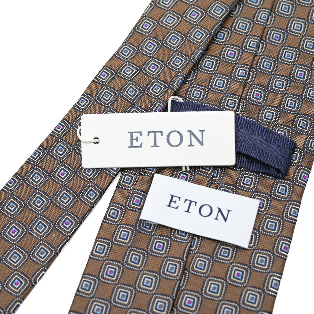 ETON シルク100% 小紋柄ネクタイ