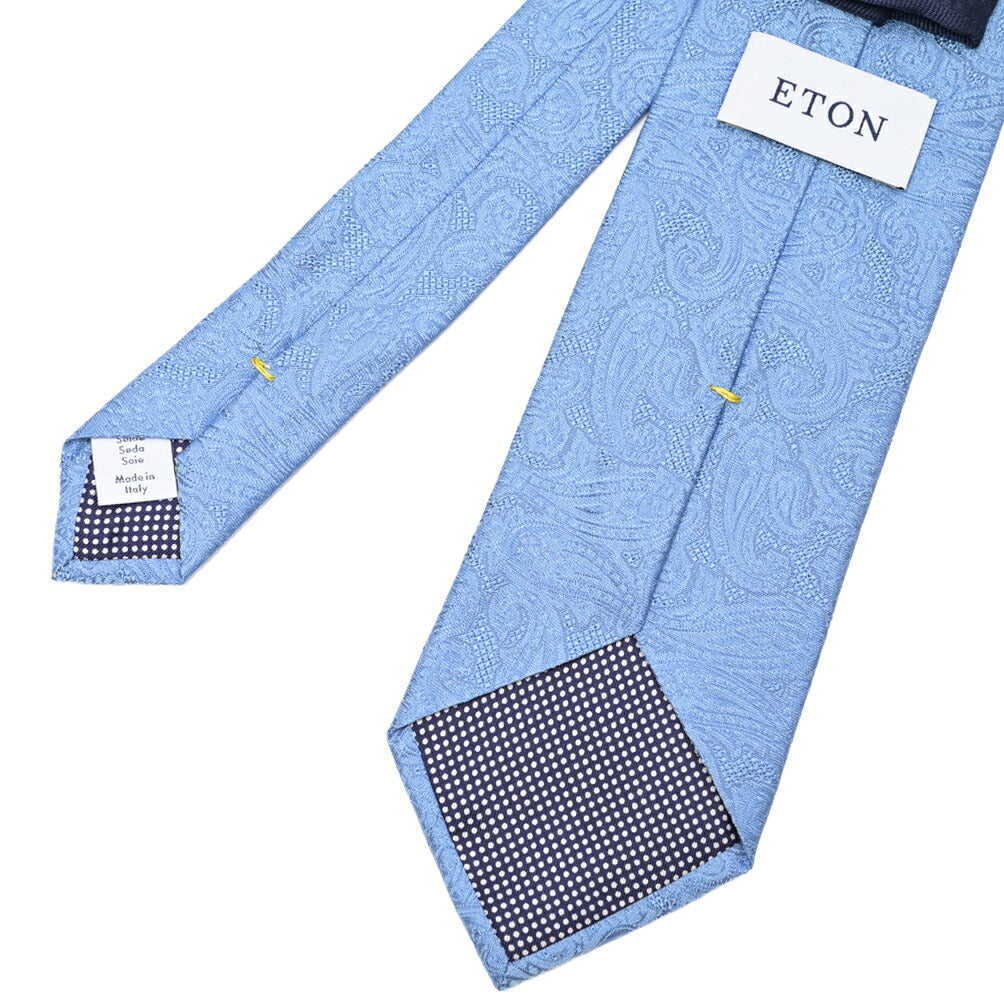 ETON シルク100% ペイズリー柄ネクタイ