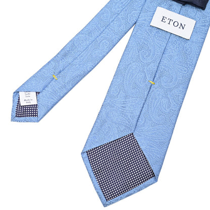 ETON シルク100% ペイズリー柄ネクタイ