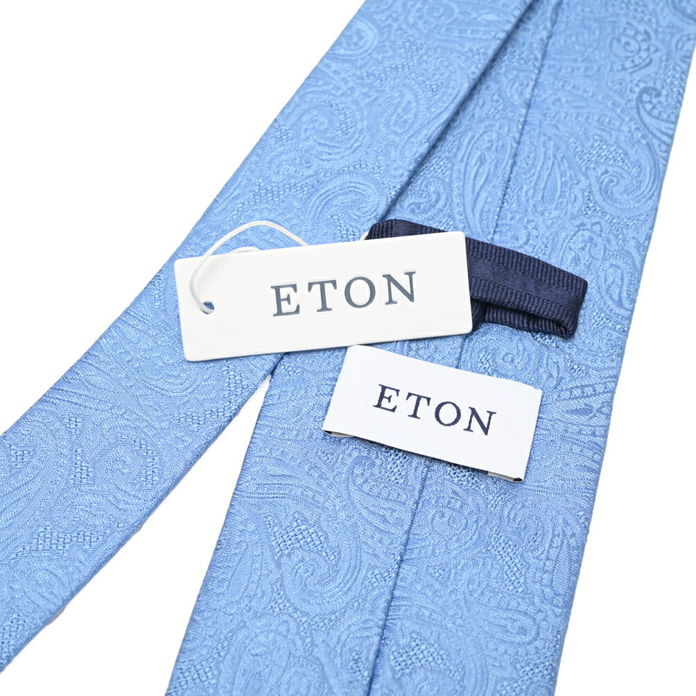 ETON シルク100% ペイズリー柄ネクタイ