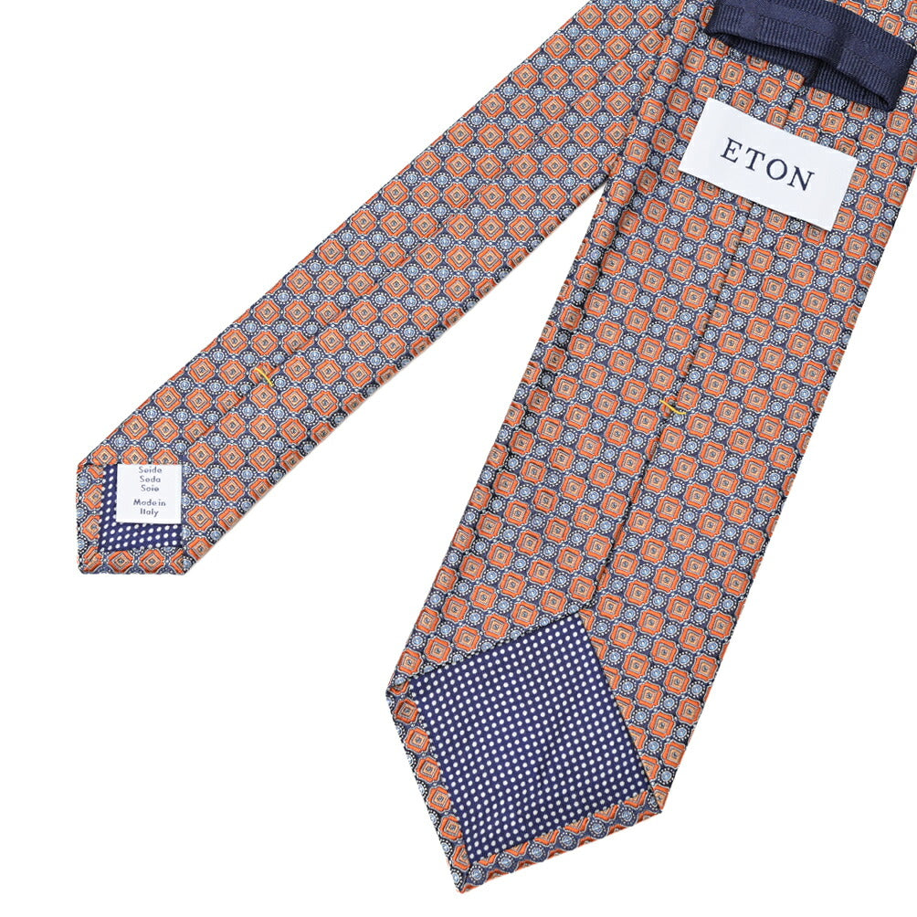 ETON シルク100% 小紋柄ネクタイ