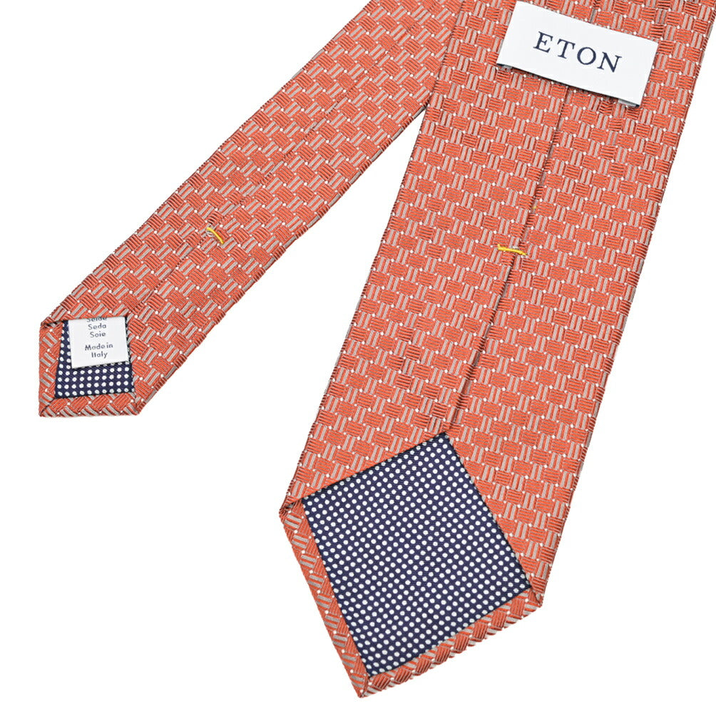 ETON シルク100% 総柄ネクタイ