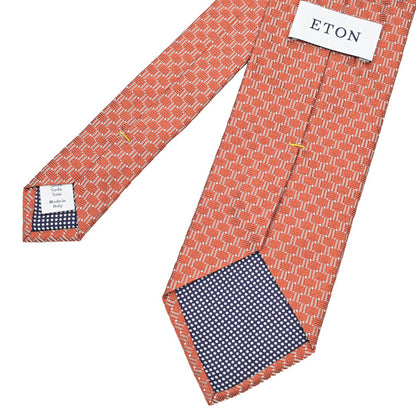 ETON シルク100% 総柄ネクタイ