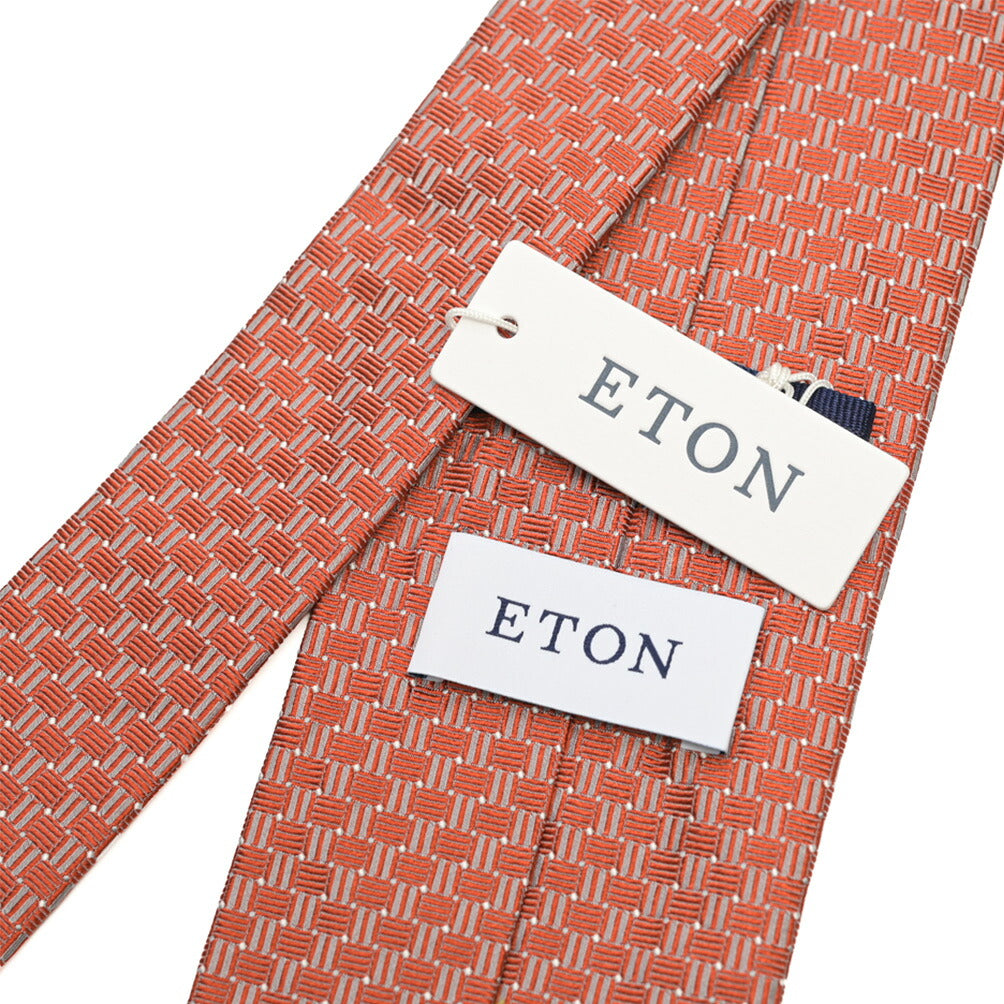 ETON シルク100% 総柄ネクタイ
