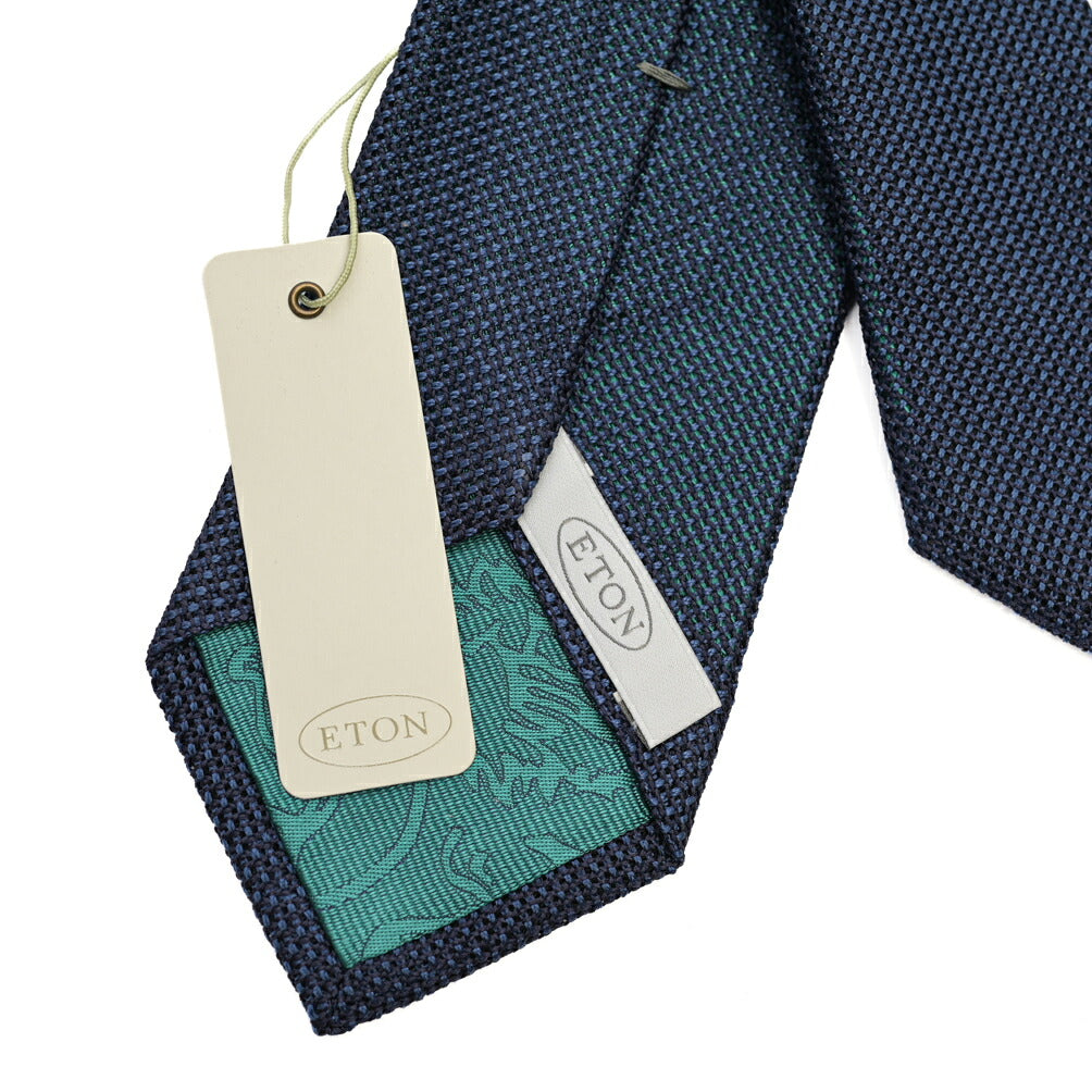 ETON シルク100% 織柄ネクタイ