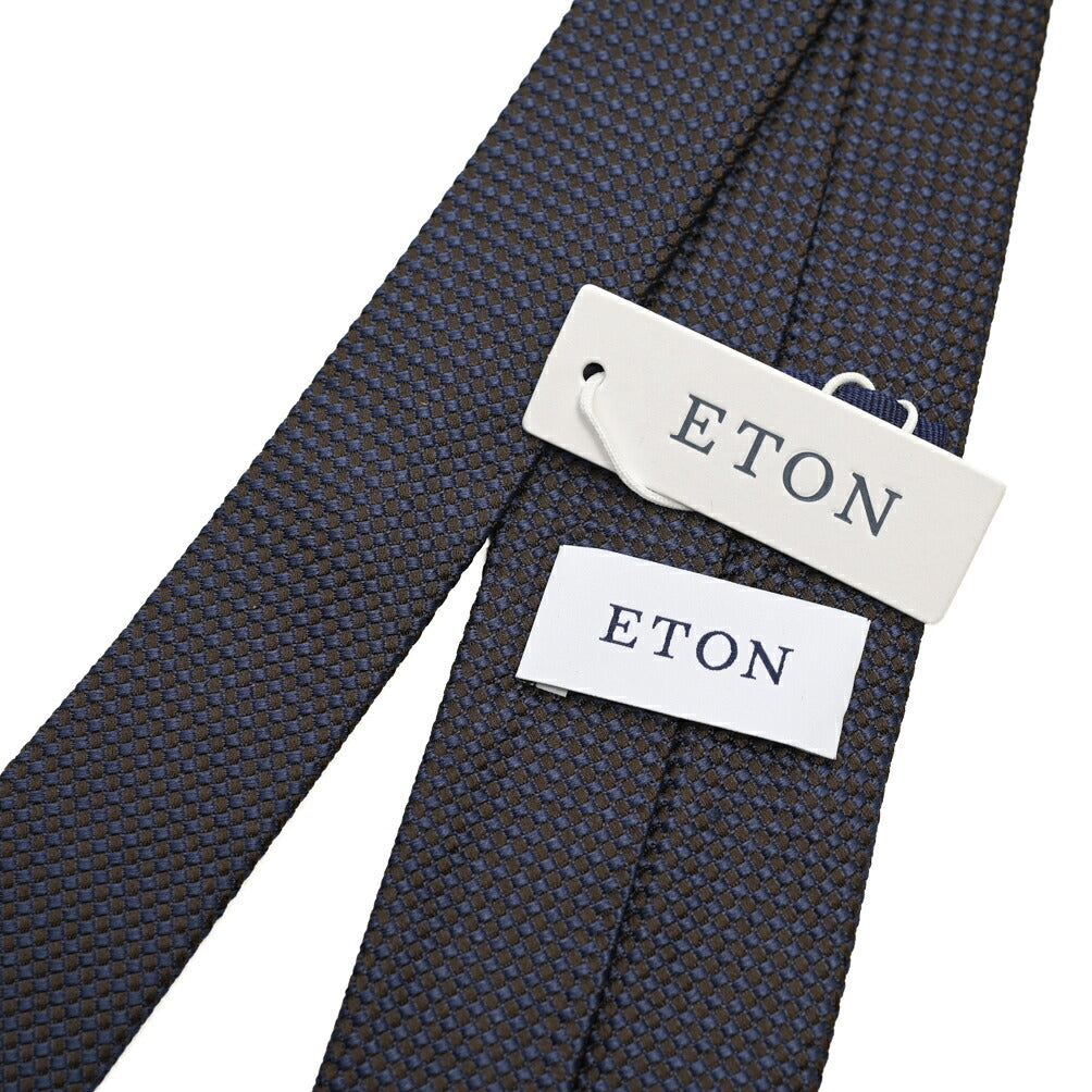 ETON シルク100% 織柄ネクタイ