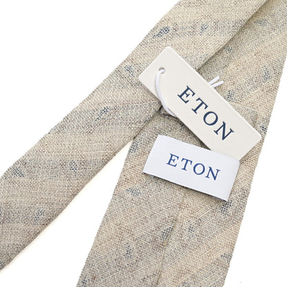 ETON ウールリネン ペイズリー柄ネクタイ
