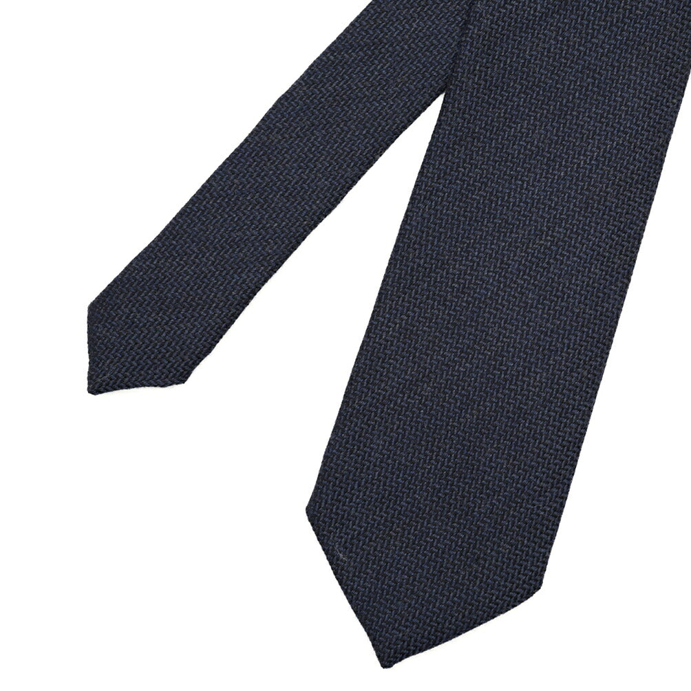 ETON シルク混ウール 織柄ネクタイ