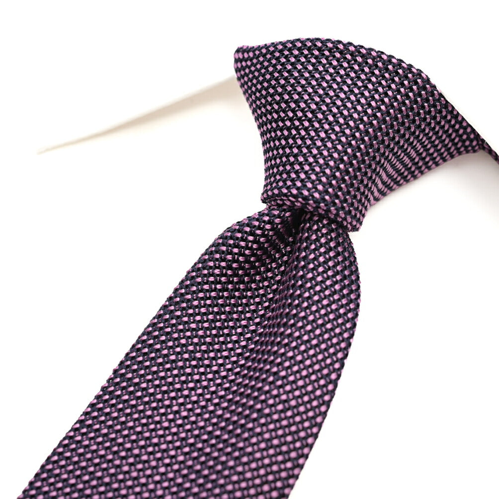 ETON シルク100% 織柄ネクタイ