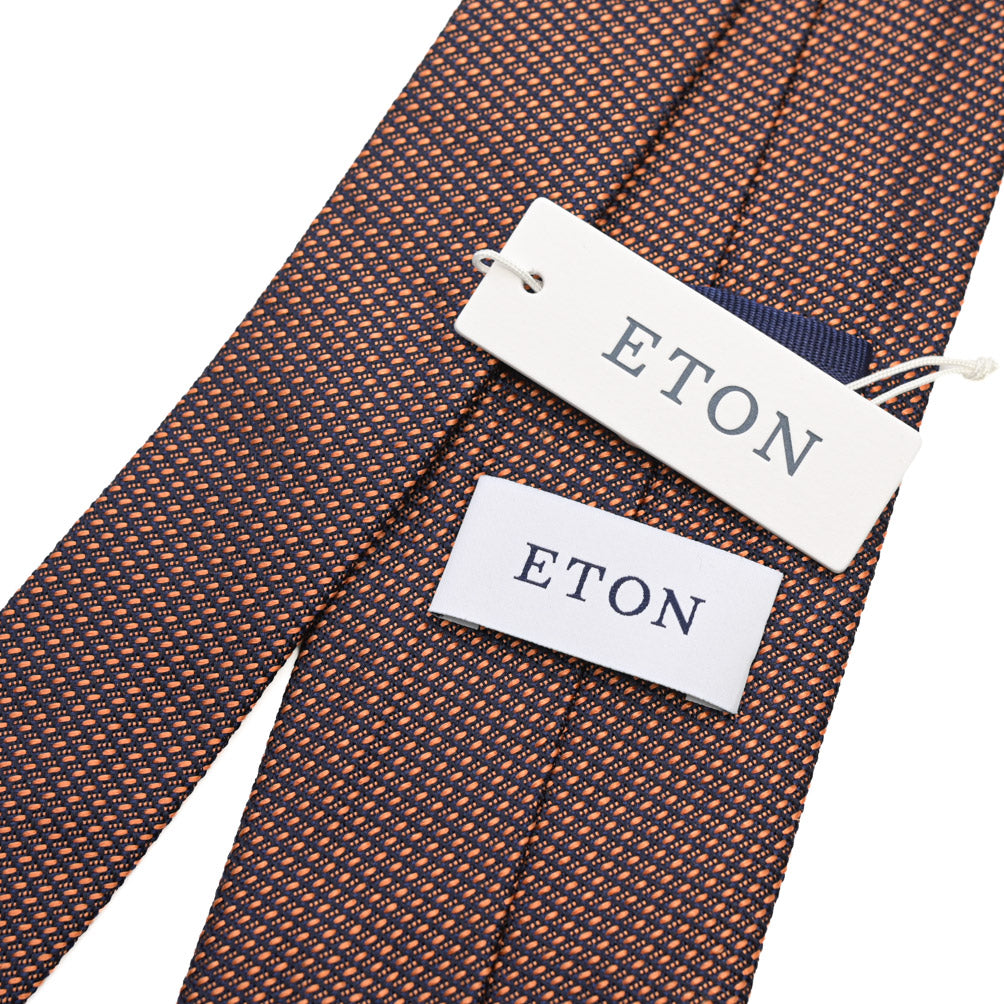 ETON シルク100% 織柄ネクタイ