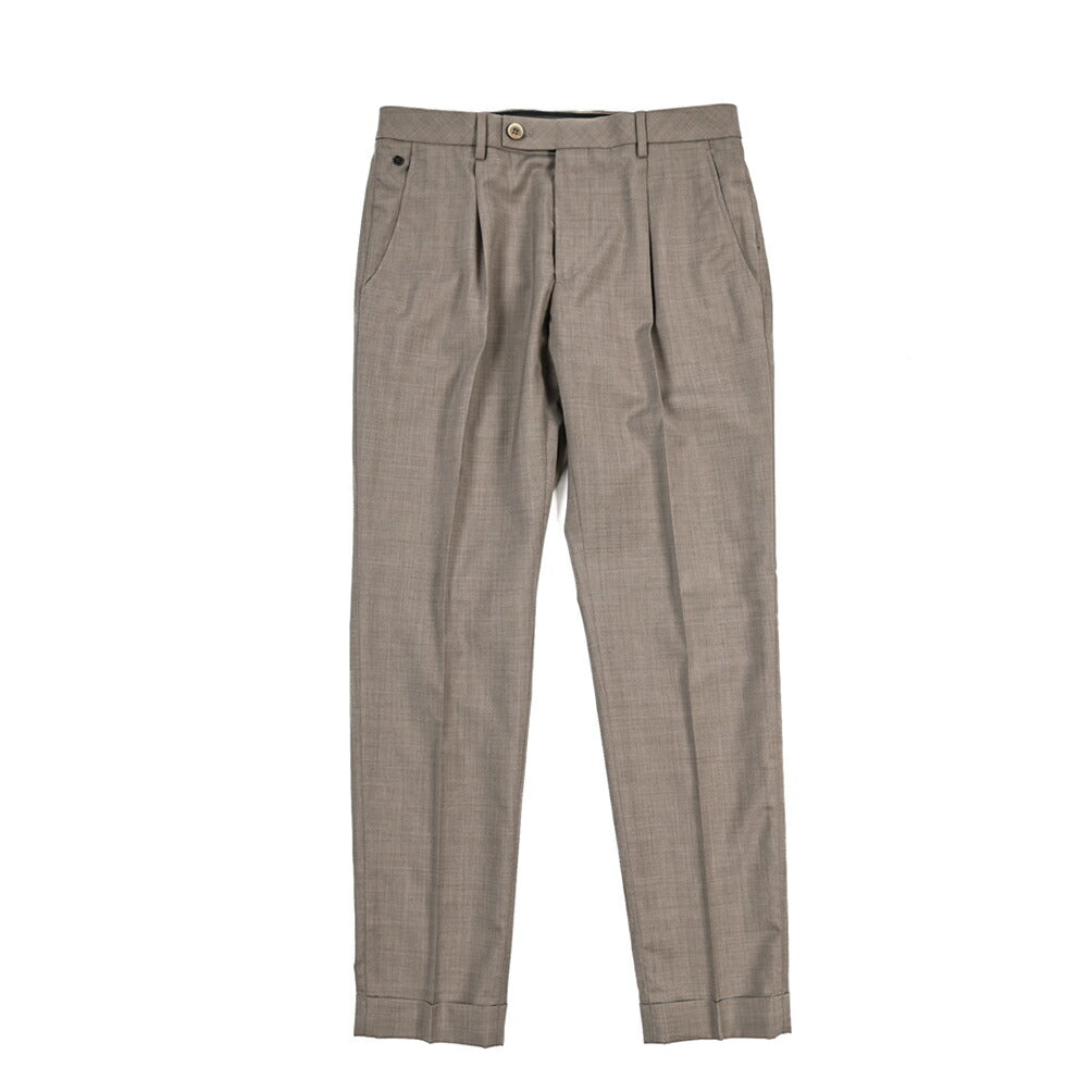SALE｜GTA “RICCARDO” ヴァージンウール100% ウエストバンド付きワンタックスラックス / SLIM FIT