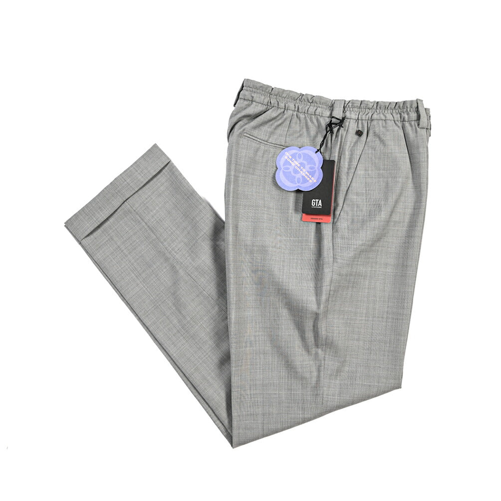 SALE｜GTA “ALFIO” ヴァージンウール100% ノータックイージースラックス / SLIM FIT