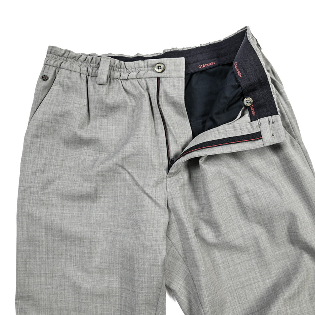 SALE｜GTA “ALFIO” ヴァージンウール100% ノータックイージースラックス / SLIM FIT