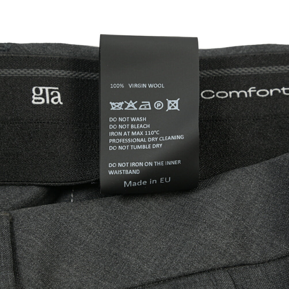 SALE｜GTA “RICCARDO” ヴァージンウール100% ウエストバンド付きワンタックスラックス / SLIM FIT