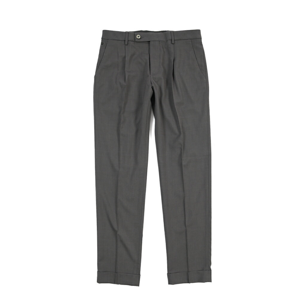 SALE｜GTA “RICCARDO” ビスコース混ウール ウエストバンド付きワンタックスラックス / SLIM FIT