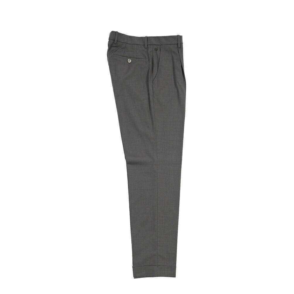 SALE｜GTA “RICCARDO” ビスコース混ウール ウエストバンド付きワンタックスラックス / SLIM FIT