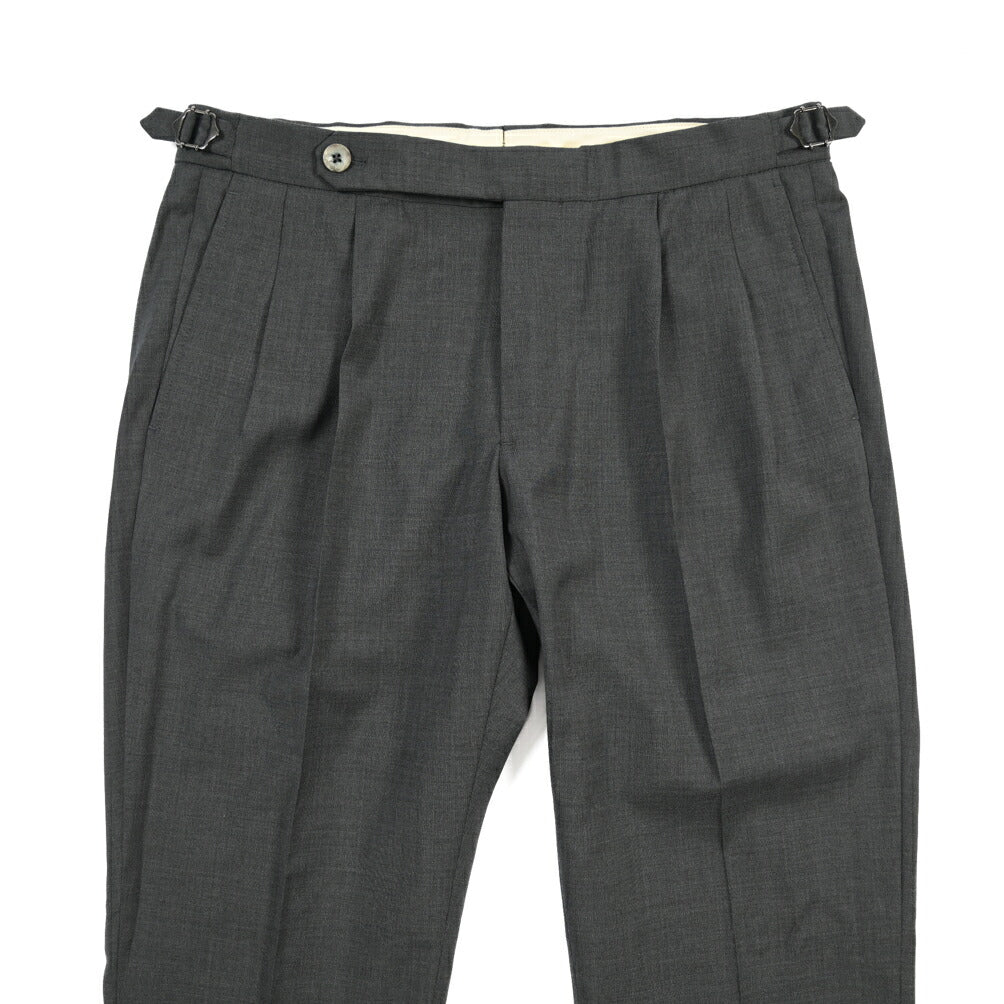 SALE｜GTA “HERRICK” ヴァージンウール100% ツータックスラックス / SLIM FIT