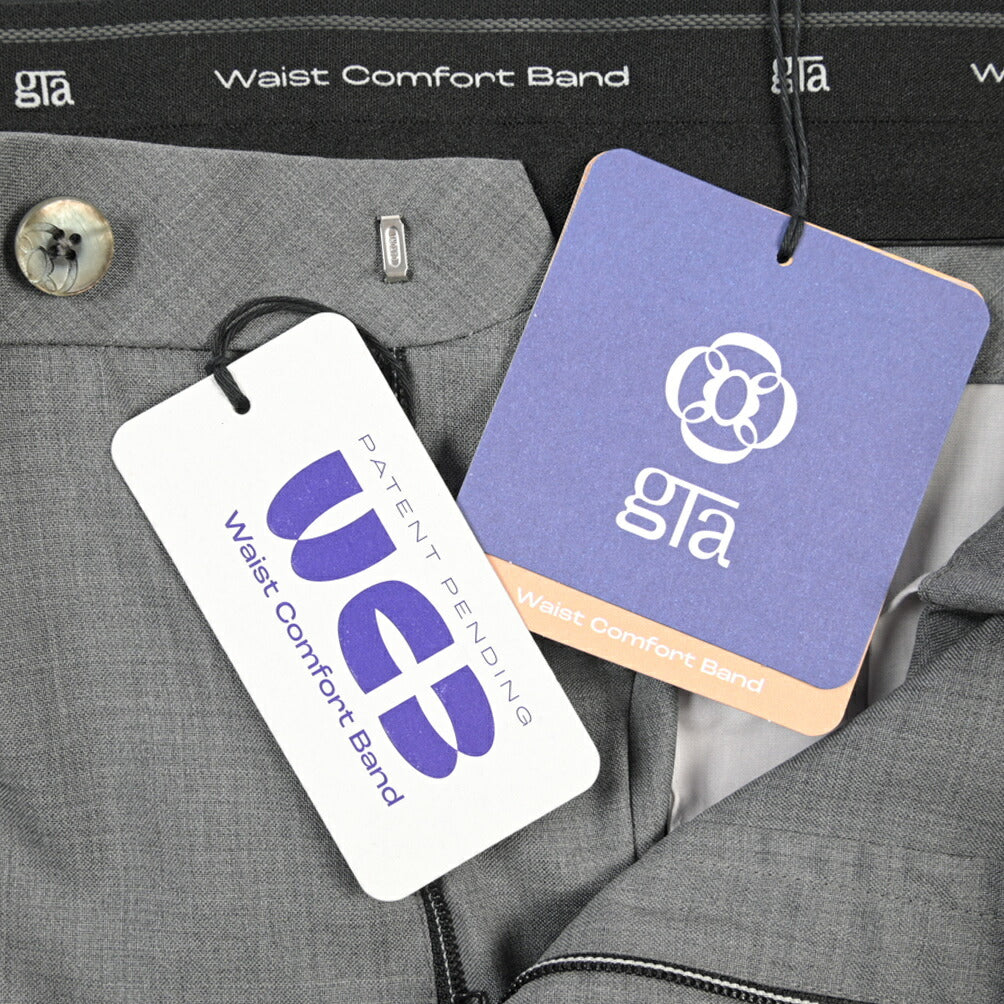 SALE｜GTA “RICCARDO” ヴァージンウール100% ウエストバンド付きワンタックスラックス / SLIM FIT