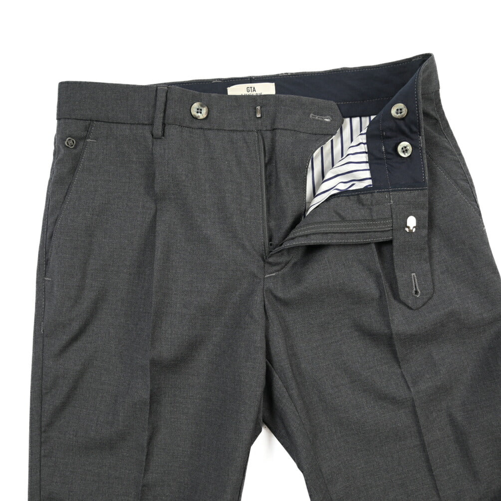 SALE｜GTA “NIKKO 01” ヴァージンウール100% ワンタックスラックス / SLIM FIT