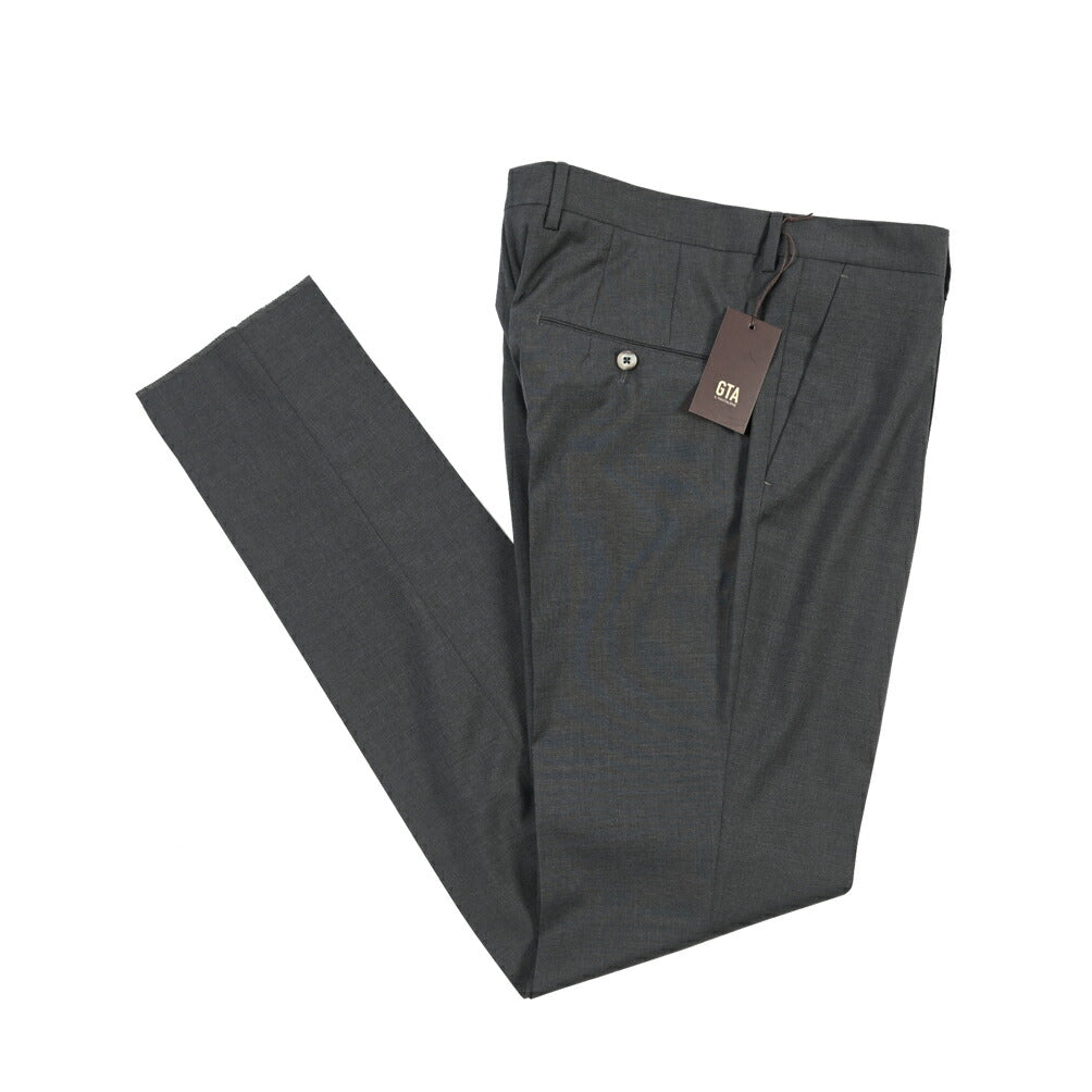 SALE｜GTA “NIKKO” ビスコース混ウール ノータックスラックス / SLIM FIT