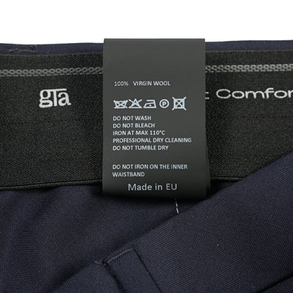 SALE｜GTA “FEDERICO SL” ヴァージンウール100% ウエストバンド付きノータックスラックス / SLIM FIT