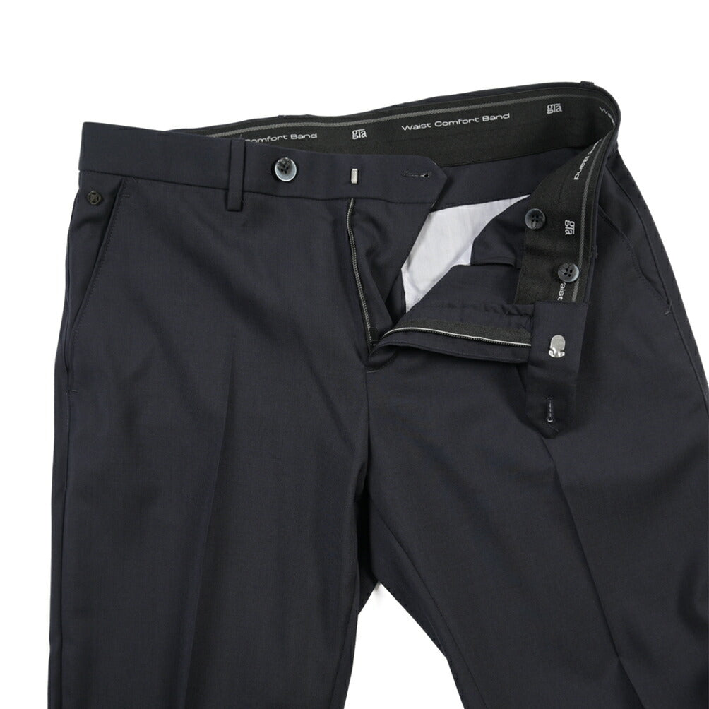 SALE｜GTA “NIKKO” ヴァージンウール100% ウエストバンド付きノータックスラックス / SLIM FIT