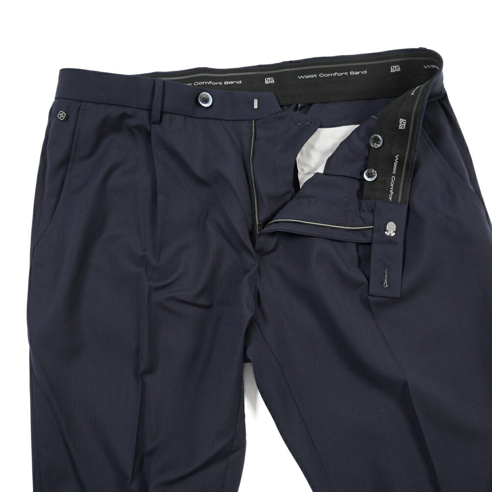 SALE｜GTA “RICCARDO” ヴァージンウール100% ウエストバンド付きワンタックスラックス / SLIM FIT