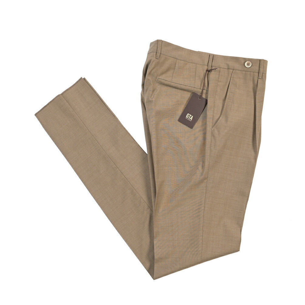 SALE｜GTA “BYRON L” ウール100% ワンタックスラックス / SLIM FIT