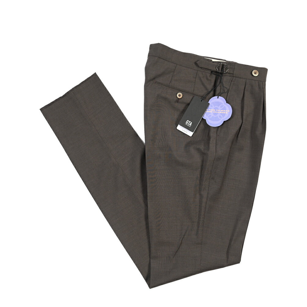 SALE｜GTA “HERRICK” ヴァージンウール100% ツータックスラックス / COMFORT FIT