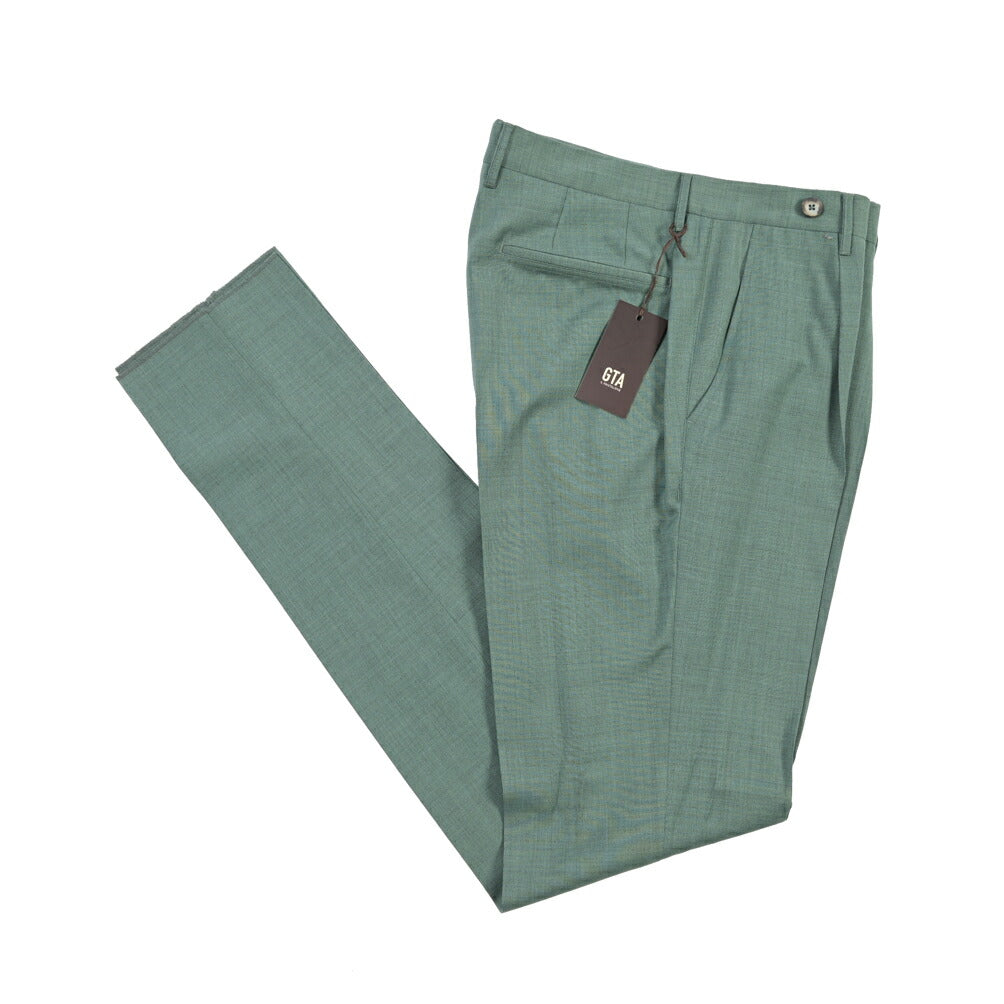 SALE｜GTA “BYRON L” ウールヴァージンウール100% ワンタックスラックス / SLIM FIT