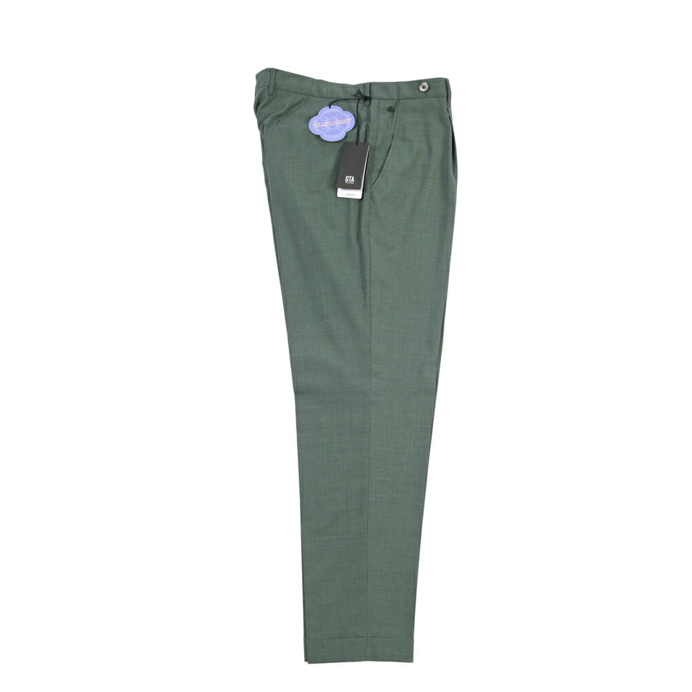 SALE｜GTA “BYRON” ポリエステル混ウール ワンタックスラックス / SLIM FIT