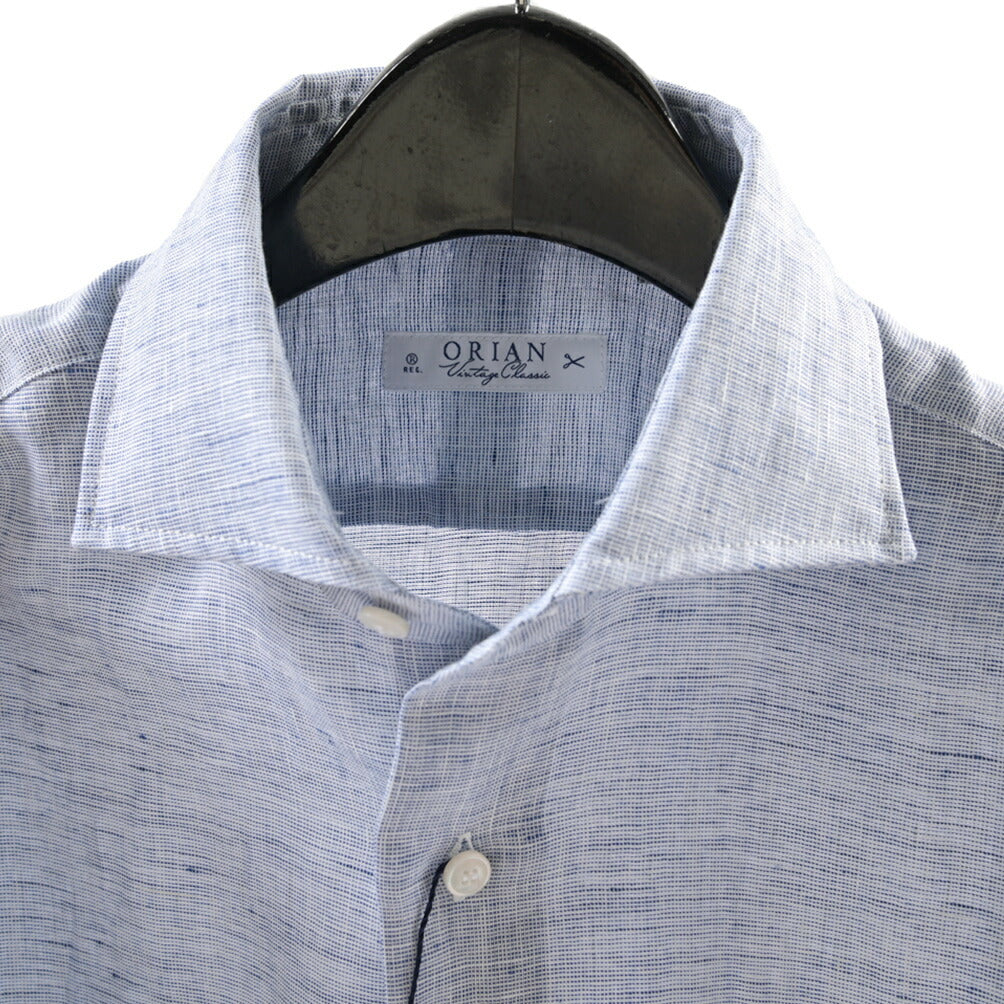 26SS ORIAN リネン100% ホリゾンタルカラードレスシャツ / Vintage Classic