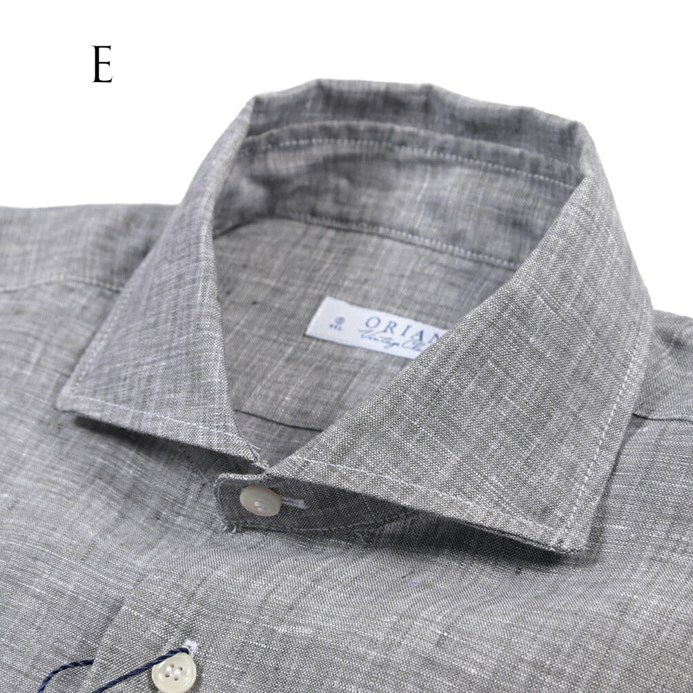 26SS ORIAN リネン100% ホリゾンタルカラードレスシャツ / Vintage Classic