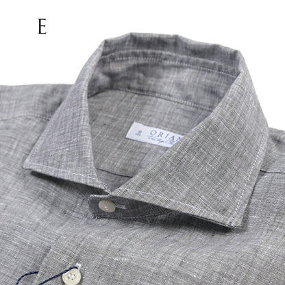 26SS ORIAN リネン100% ホリゾンタルカラードレスシャツ / Vintage Classic