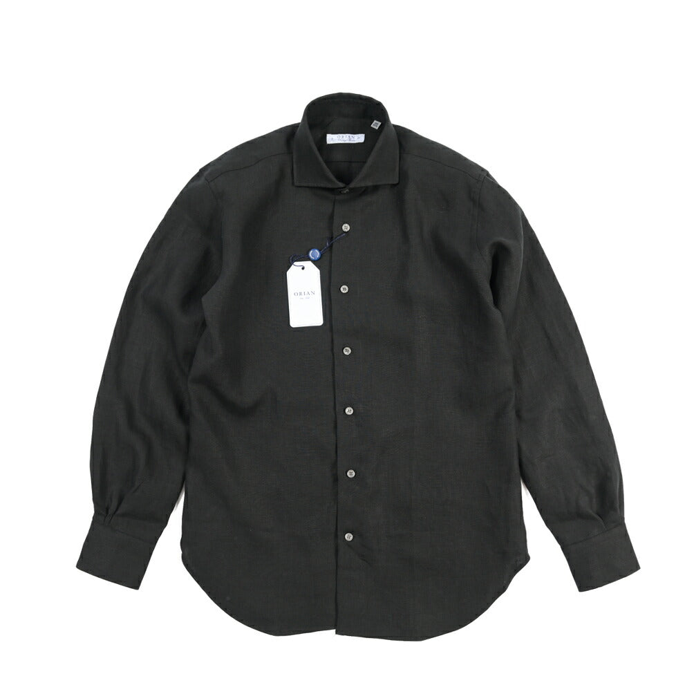 26SS ORIAN リネン100% ホリゾンタルカラードレスシャツ / Vintage Classic